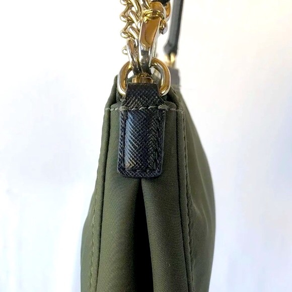 ⭐️HPx2⭐️EUC KATE SPADE Hunter Green Small 2-Way Crossbody Handbag w/ Gold Chain - Picture 8 of 13